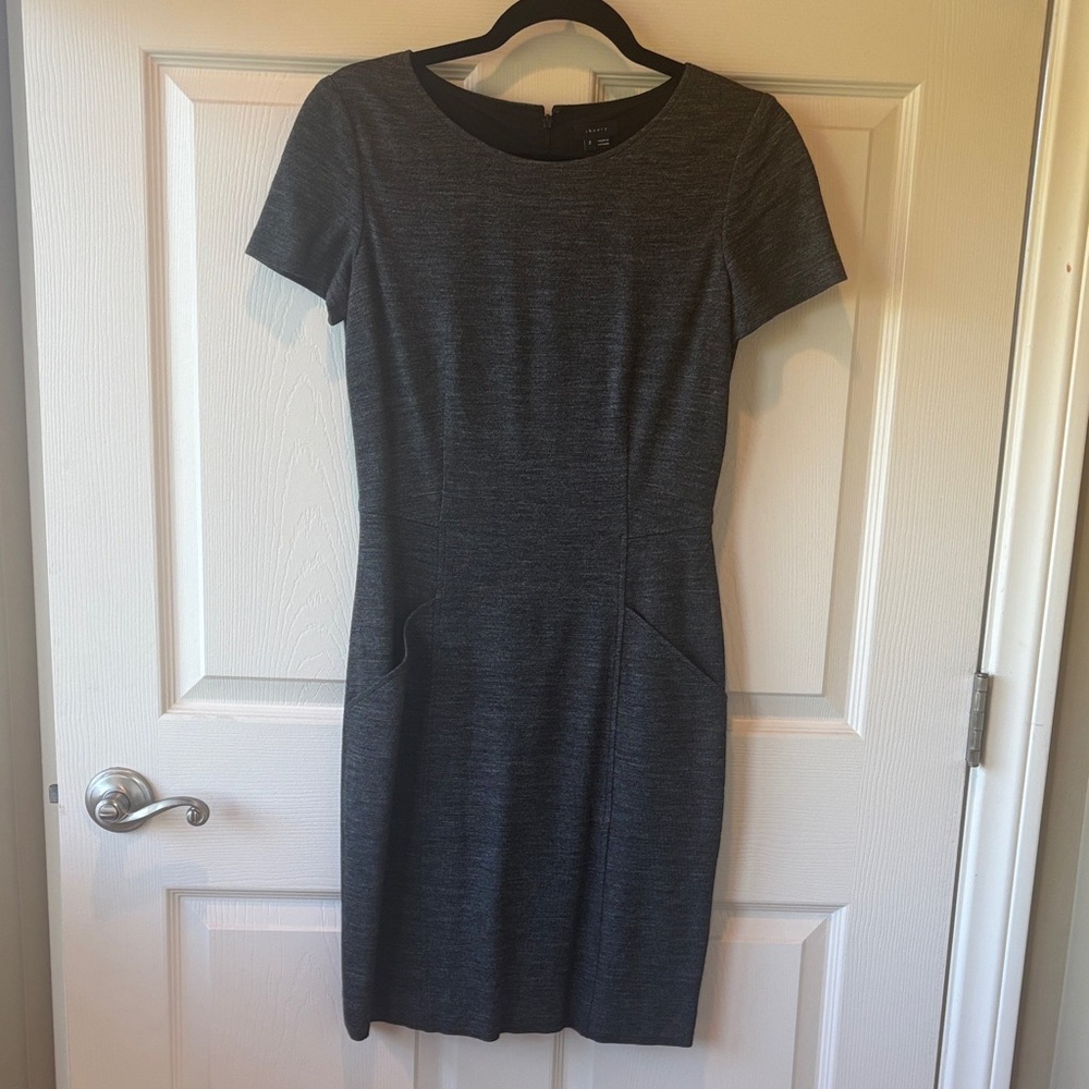 Theory Charcoal Mini Dress